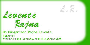 levente rajna business card